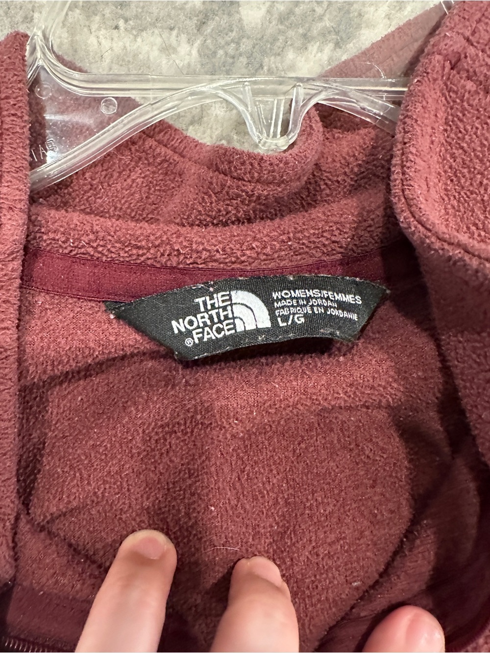The North Face Women's Quarter-Zip Fleece in Burgundy - Picture 2 of 8